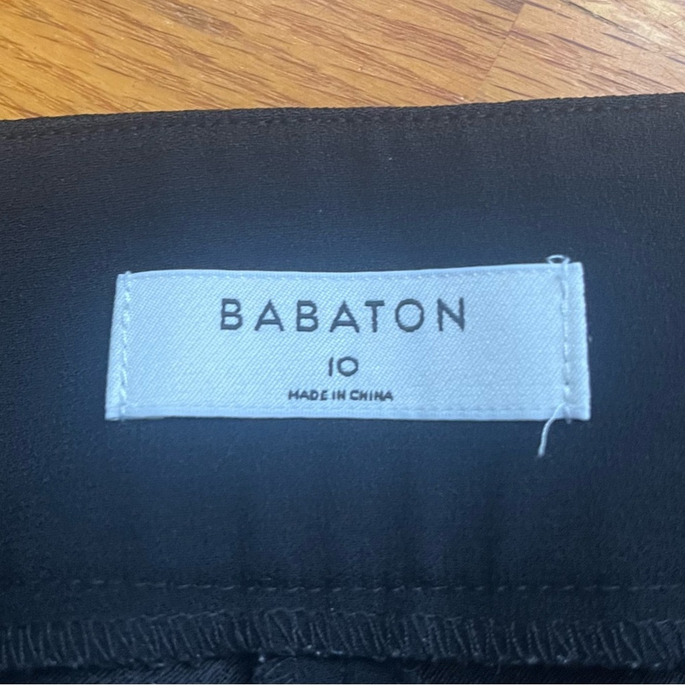 ARITZIA Babaton Lincoln Black Wide Leg High Waisted Trouser Pants Size 10 - Picture 6 of 8